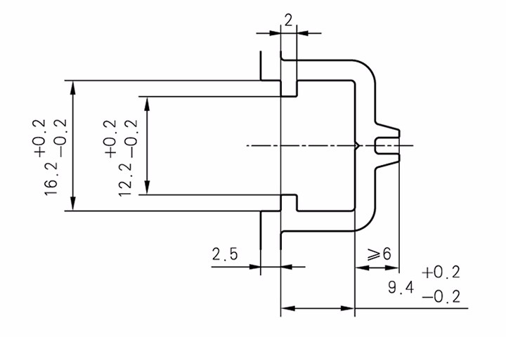 平开门窗传动锁闭器槽口（U槽）尺寸